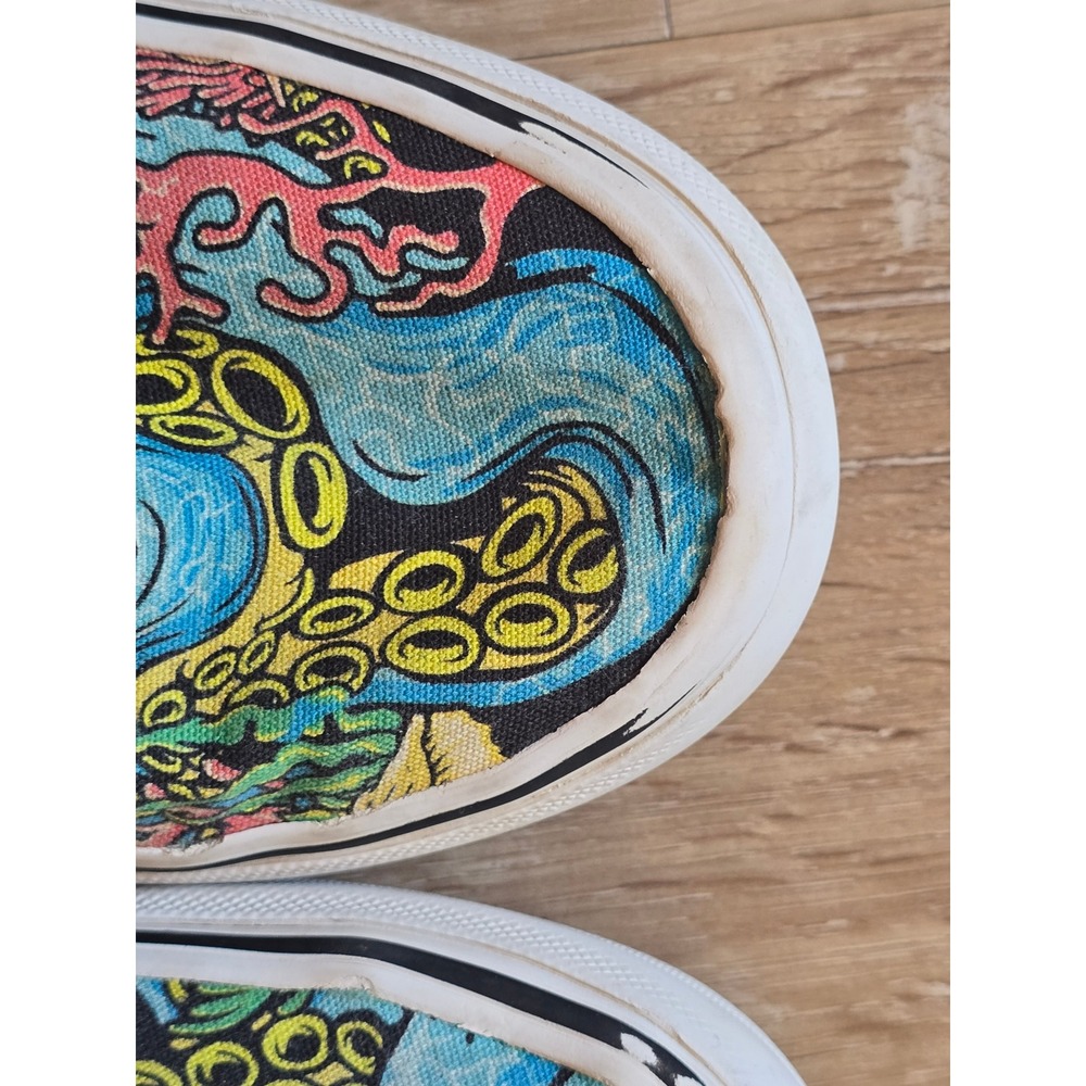 Vans Classic Slip On Coral Reef Octopus ocean Colorful Sneakers Mens 5 Wmn 6.5 - Picture 12 of 16